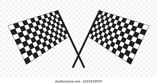 Race Flag icon set. for mobile concept and web design. vector illustration Racing flag icon set. Race flag, checkered, sports, car, moto on Transparent Background. EPS 10.