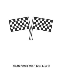 race flag icon, simple design race flag logo template