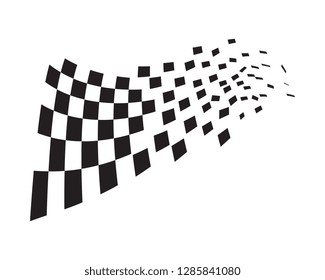 Race flag icon, simple design illustration vector