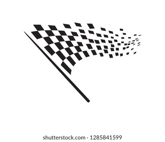 Race flag icon, simple design illustration vector