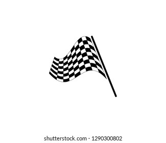 Race flag icon, simple design race flag logo template - Vecto