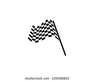 Race flag icon, simple design race flag logo template - Vecto
