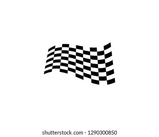 Race flag icon, simple design race flag logo template - Vecto