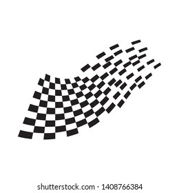 Race flag icon, simple design illustration vector