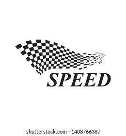 Race flag icon, simple design illustration vector