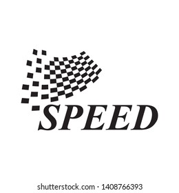 Race flag icon, simple design illustration vector