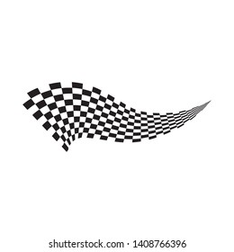 Race flag icon, simple design illustration vector
