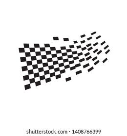 Race flag icon, simple design illustration vector