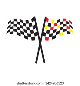 Race flag icon, simple design illustration vector 