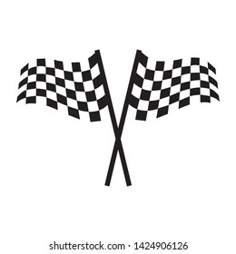 Race flag icon, simple design illustration vector 