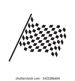 race flag icon, simple design race flag logo vector template