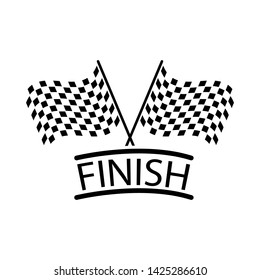 race flag icon, simple design race flag logo vector template