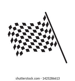race flag icon, simple design race flag logo vector template