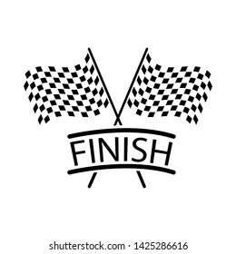 race flag icon, simple design race flag logo vector template