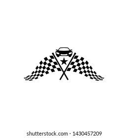 Race flag icon, simple design illustration vector. Speed Flag Simple Design Illustration Vector