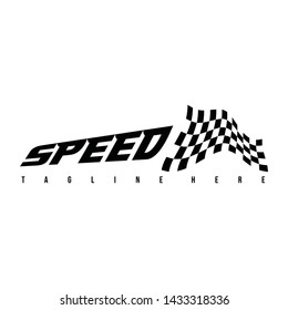 Race flag icon, simple design illustration vector
