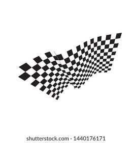 Race flag icon, simple design illustration vector
