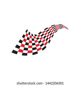 Race flag icon, simple design illustration vector
