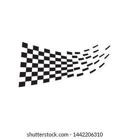 Race flag icon, simple design illustration vector