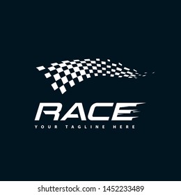 Race flag icon, simple design illustration vector - Vector