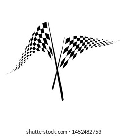Race flag icon, simple design illustration vector - Vector