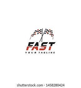 Race flag icon, simple design illustration vector
