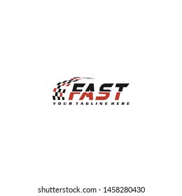 Race flag icon, simple design illustration vector