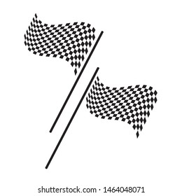 Race flag icon, simple design illustration vector