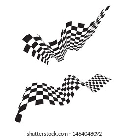Race flag icon, simple design illustration vector