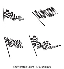 Race flag icon, simple design illustration vector