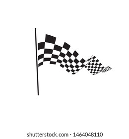 Race flag icon, simple design illustration vector
