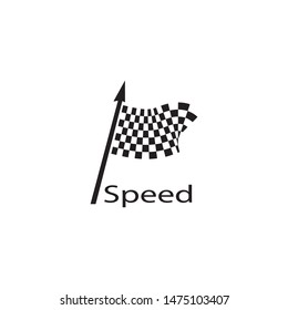 race flag icon, simple design illustration
