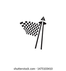race flag icon, simple design illustration
