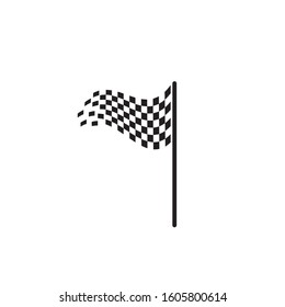 Race flag icon, simple design race flag logo template 