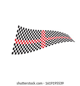Race flag icon, simple design illustration vector
