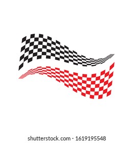 Race flag icon, simple design illustration vector