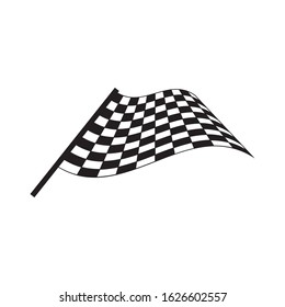 Race flag icon, simple design illustration vector
