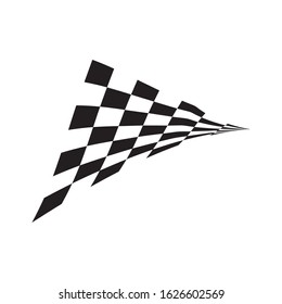 Race flag icon, simple design illustration vector