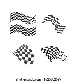 Race flag icon, simple design illustration vector