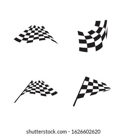 Race flag icon, simple design illustration vector