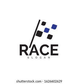 Race flag icon, simple design illustration vector