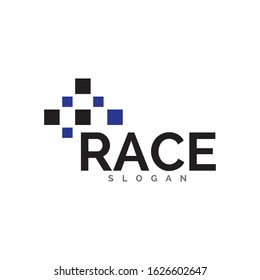 Race flag icon, simple design illustration vector