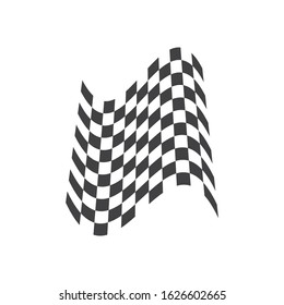 Race flag icon, simple design illustration vector