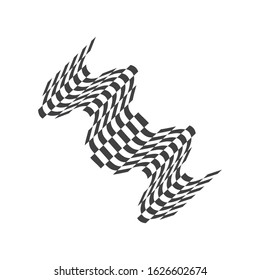 Race flag icon, simple design illustration vector