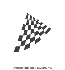 Race flag icon, simple design illustration vector