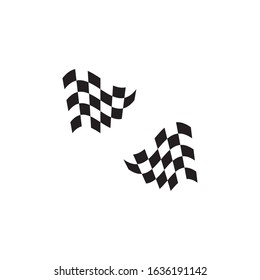 Race flag icon, simple design illustration vector