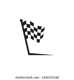 Race flag icon, simple design illustration vector