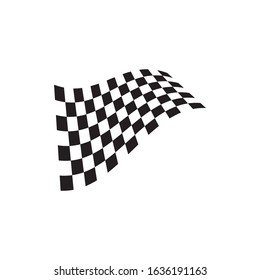 Race flag icon, simple design illustration vector