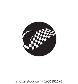 Race flag icon, simple design illustration vector