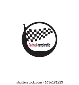Race flag icon, simple design illustration vector
